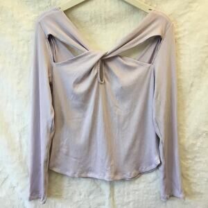 Anthropologie Lilac Twist Cut-Out Top